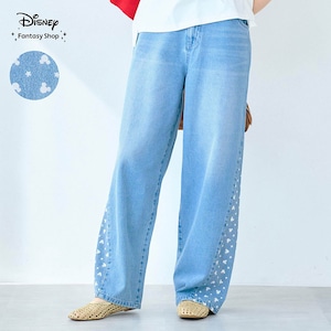 【ディズニー/Disney】サイド切替デニムパンツ「ミッキーモチーフ」
