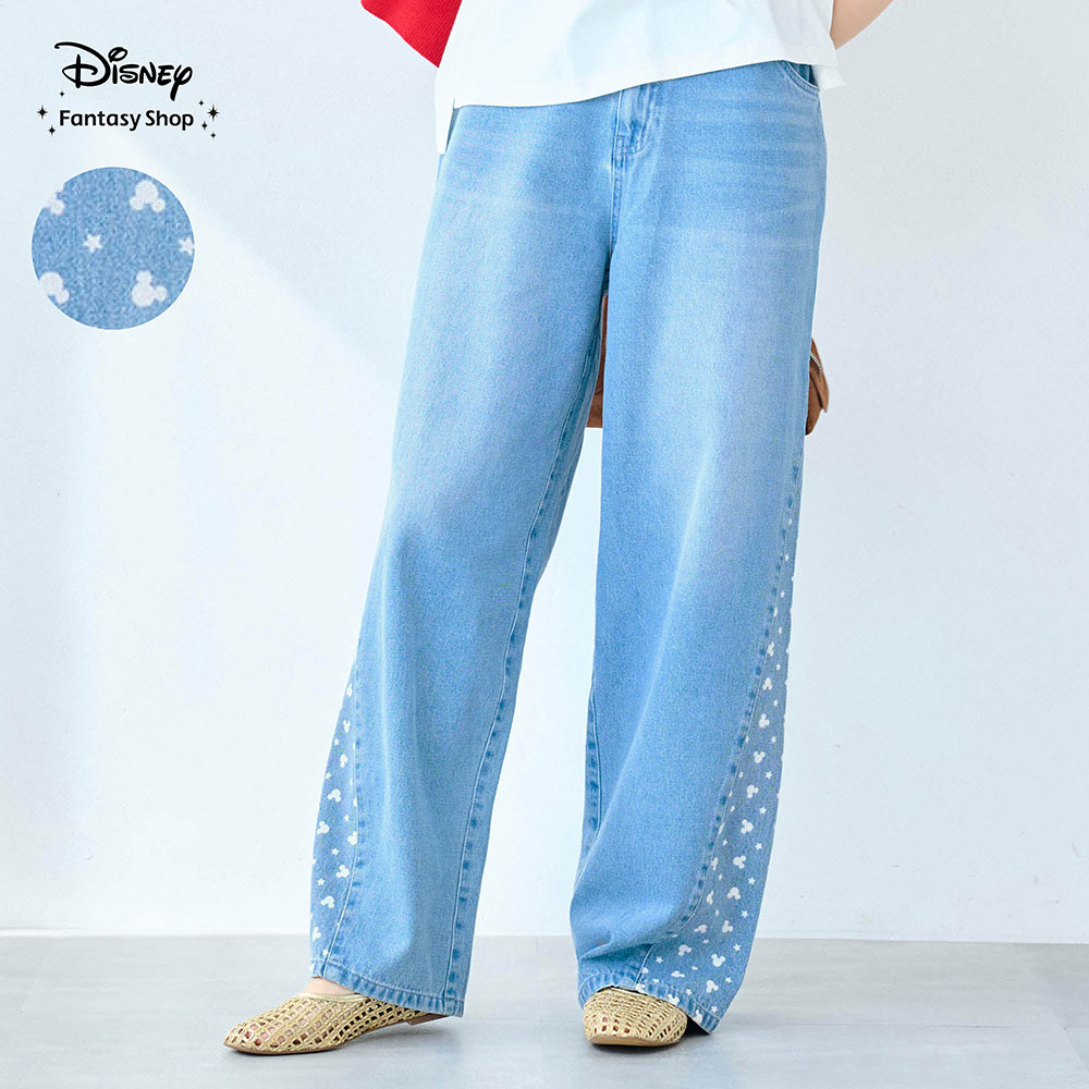 サイド切替デニムパンツ「ミッキーモチーフ」(ディズニー/Disney) サイド切替デニムパンツ「ミッキーモチーフ」(ディズニー/Disney)