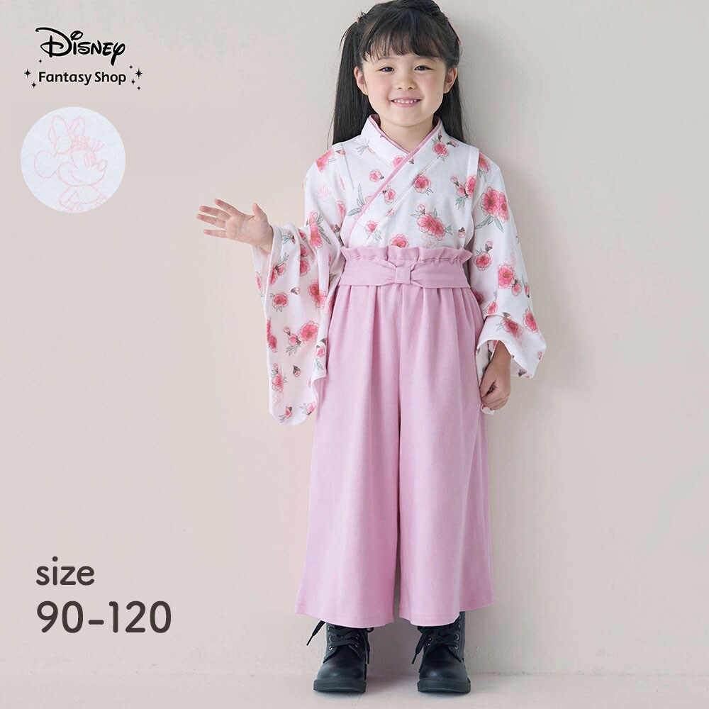 【ディズニー/Disney】普段着パンツに変身!2WAY袴風セットアップ「ミニーマウス」