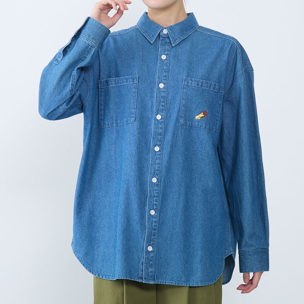 ユニセックスデニムシャツ「ミッキーマウス」(ディズニー/Disney