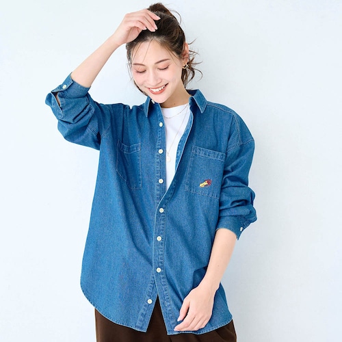 ユニセックスデニムシャツ「ミッキーマウス」