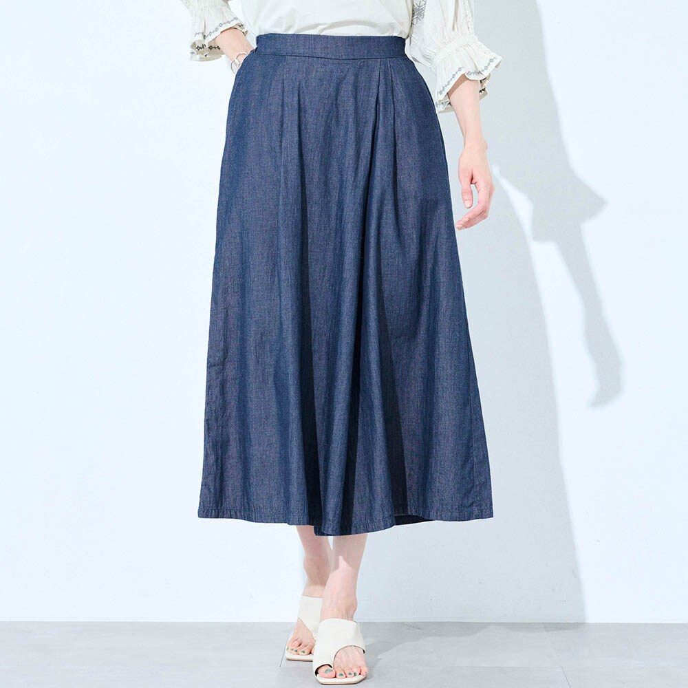 【ベルメゾン】ライトオンスデニムスカート見えパンツ