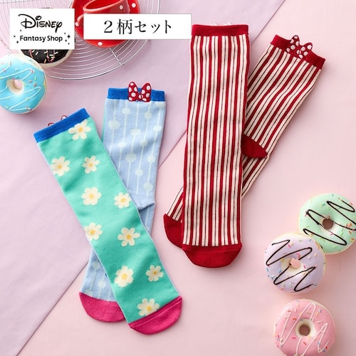 ソックス2柄セット「ミニーマウス」