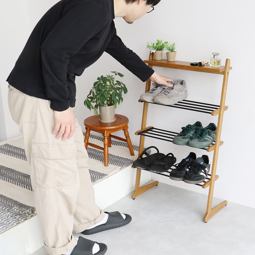 壁に立てかけて使えるシューズラック｜通販のベルメゾンネット