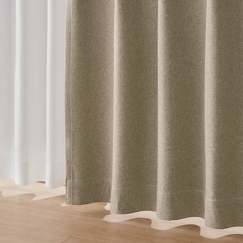 【カーテンセット】 織り生地の遮光・遮熱・防音・形状記憶カーテン&UVカット・遮熱・遮像レースカーテンセット ＜4枚組＞