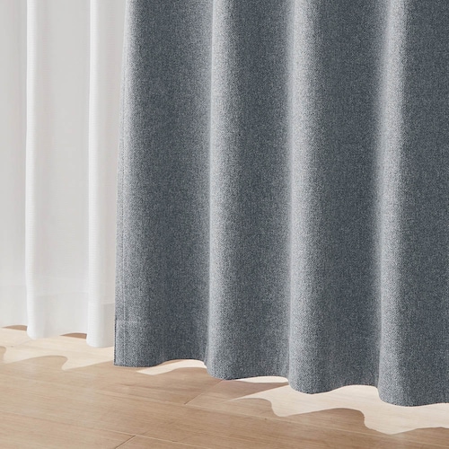 【カーテンセット】 織り生地の遮光・遮熱・防音・形状記憶カーテン&UVカット・遮熱・遮像レースカーテンセット ＜4枚組＞