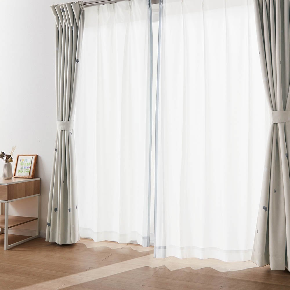 カーテンセット】 北欧スタイルの遮光カーテン&UVカット・遮熱・遮像