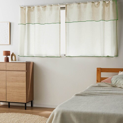 【お買い得な既製サイズ】 北欧スタイルのラップパイピングフラットカーテン ＜2枚組＞（iloi／イロアイ）