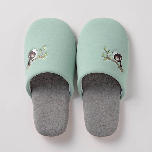 アニマル刺繍スリッパ