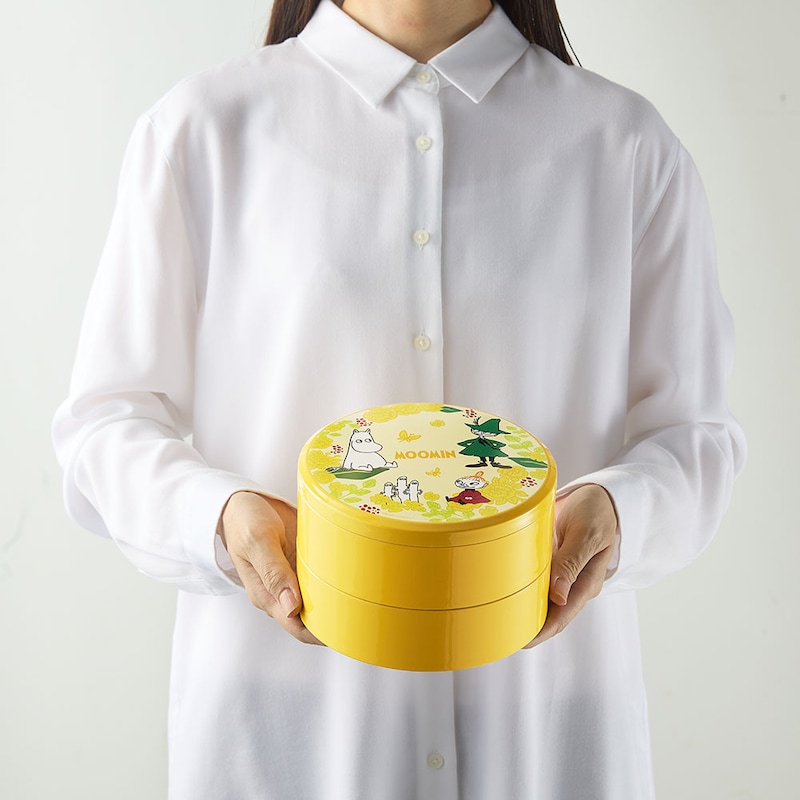 重箱サイズ／二段重：直径約16.5×10.5(高さ)cm