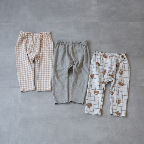 １０分丈カエルレギンスパンツ3枚セット 【ベビー服】【保育園着】