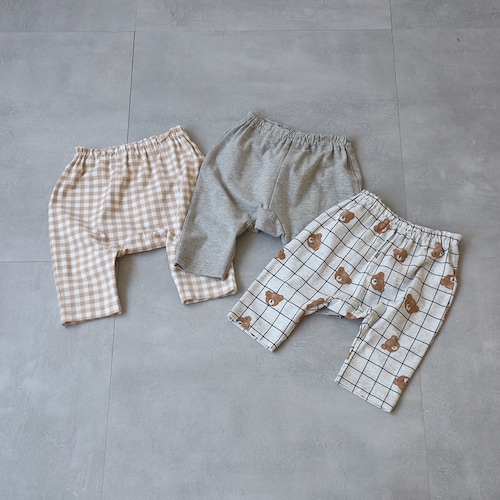 ハーフ丈カエルレギンスパンツ3枚セット 【ベビー服】【保育園着】