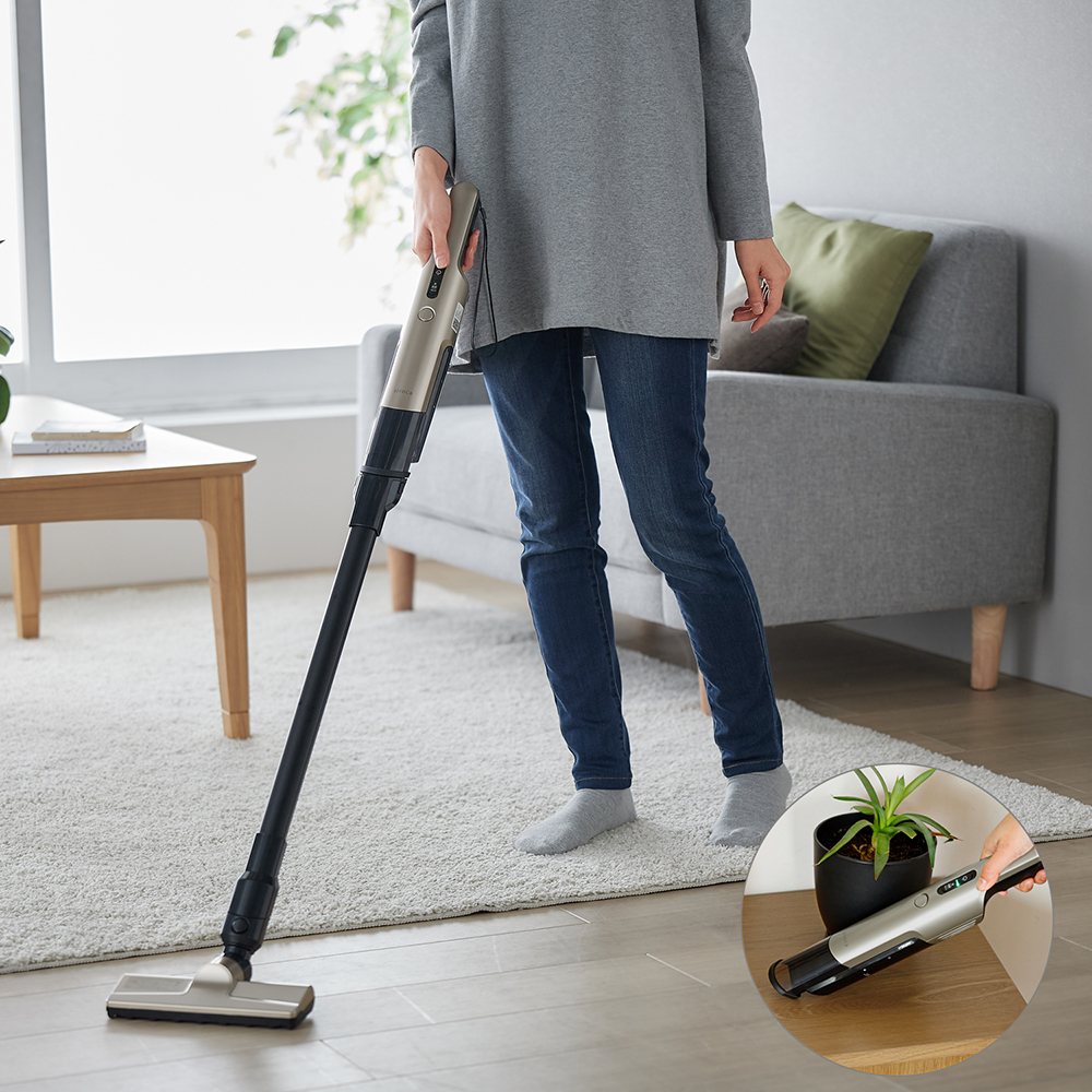 <期間限定特別価格!>2wayコードレススティッククリーナー 【重さわずか900gと軽量!】