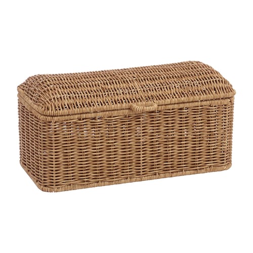 まるで天然素材のような手編みのラタン調ブレッドストッカー 【水に強い樹脂製】