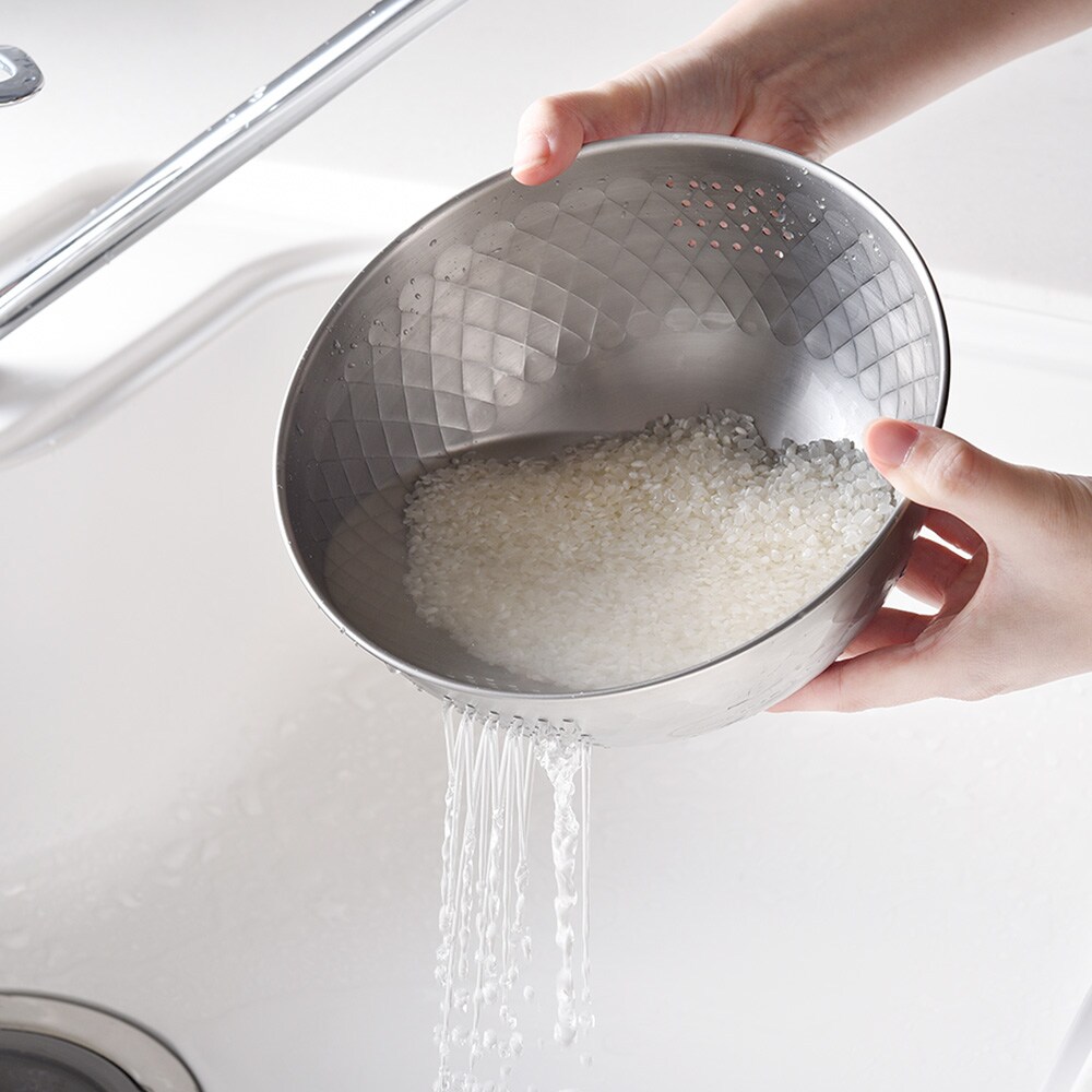 【ベルメゾン】燕三条でつくる ステンレス米研ぎボウル [日本製]