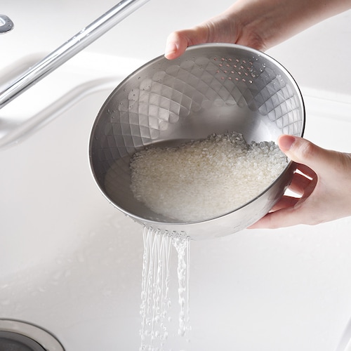 燕三条でつくる ステンレス米研ぎボウル＜18cm＞ ［日本製］