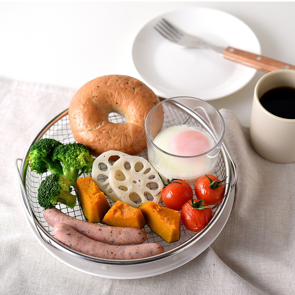 蒸し終わったらそのままお皿に乗せて食卓に出せます