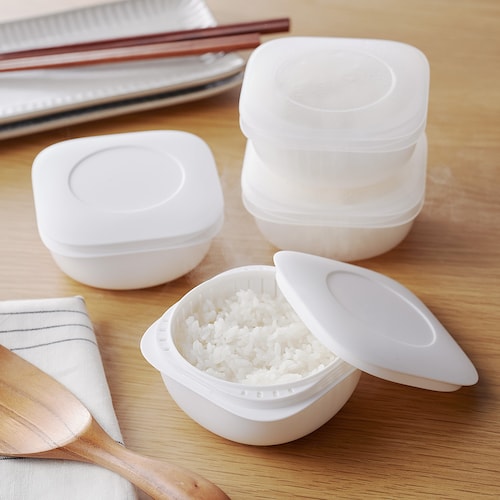 蒸気であたためる冷凍ごはん容器＜ちょっと多めの1膳分サイズ＞