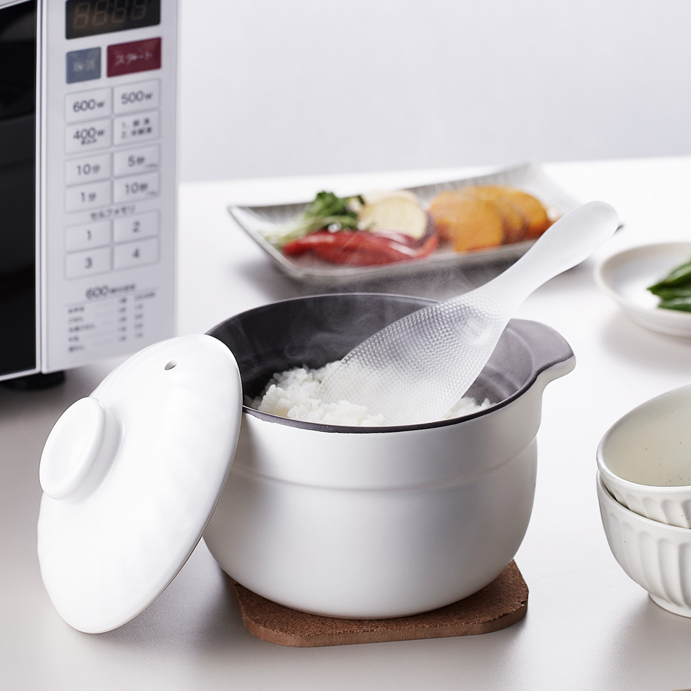 【ベルメゾン】電子レンジ & ガスコンロでおいしく炊ける土鍋ご飯 【ベルメゾン】電子レンジ & ガスコンロでおいしく炊ける土鍋ご飯
