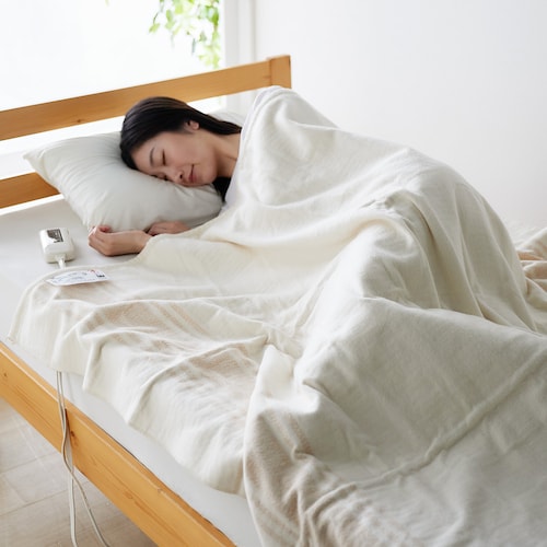 【電磁波カット】手洗いできるオーガニックコットン電気毛布＜130×188cm＞