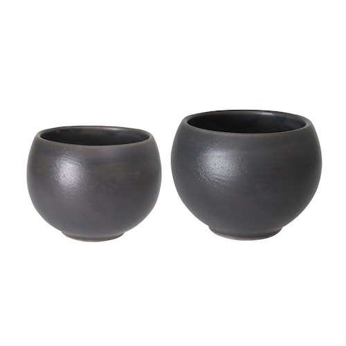 美濃焼 手に馴染む、ころころまあるいフォルムの湯のみ＜130／180ml＞