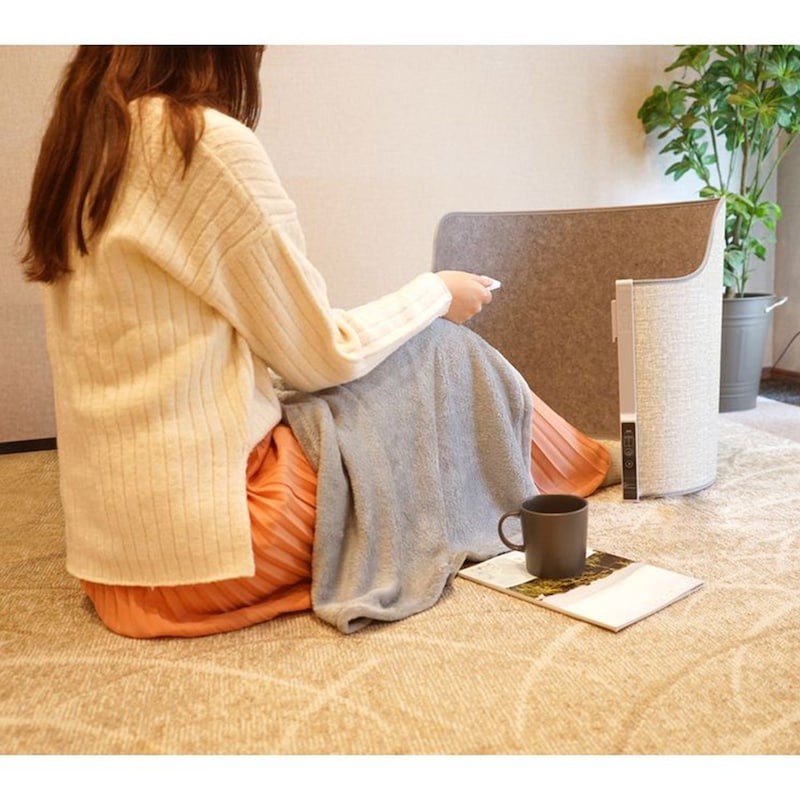 前開きで足元だけを温めることもできます