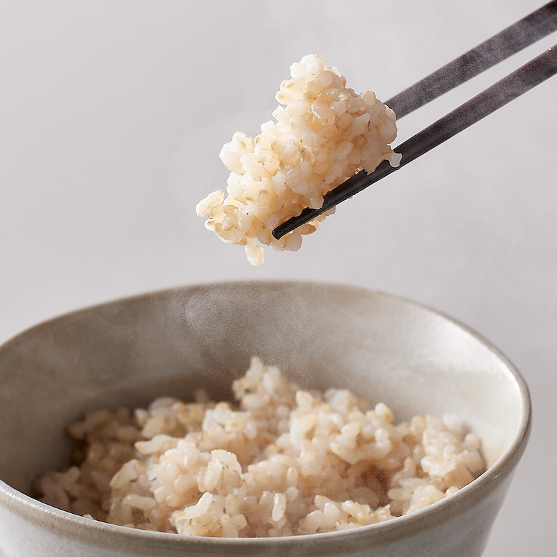 硬めに炊いて、かみしめて玄米のうまみを味わってください。