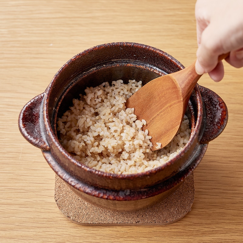 STEP5追炊き/しゃもじで軽くほぐしてから2分加熱