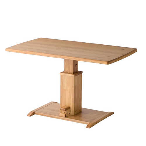 高さが変えられるソファー前＆ダイニングテーブル ＜無段階ガス圧昇降式＞