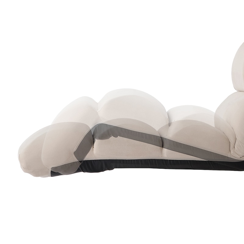 脚部14段階リクライニング式(フラット時含む)/ベージュ