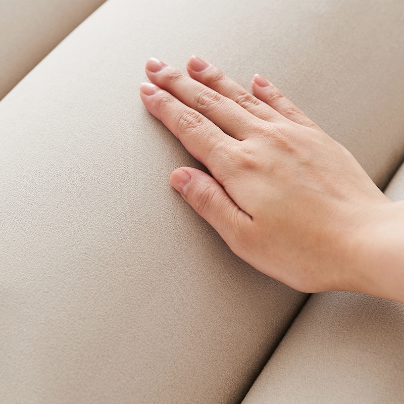 さらりとした肌触り心地の良い張地/ベージュ