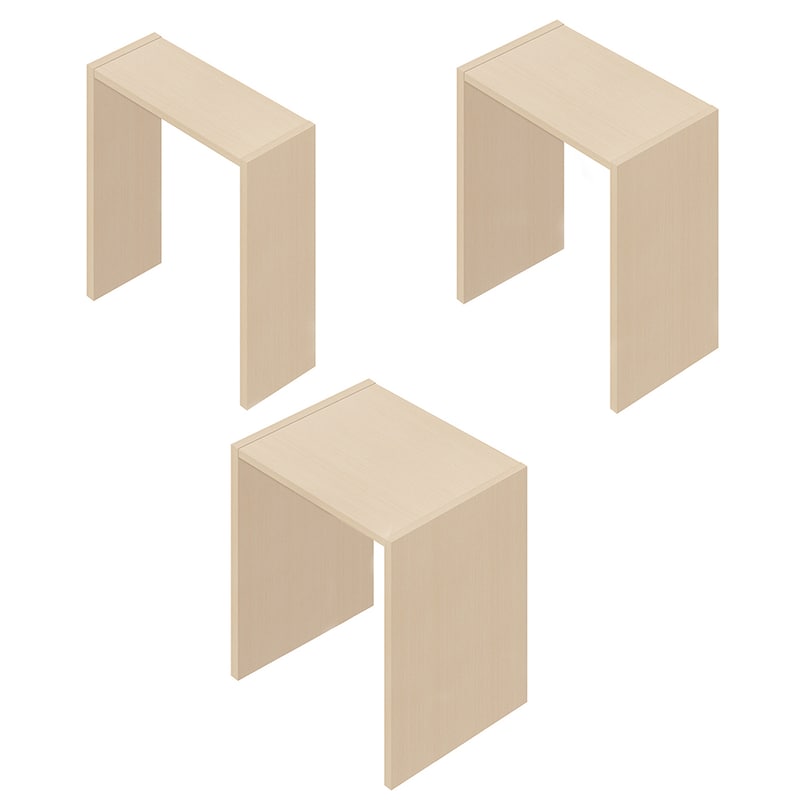 奥行は選べる3種類