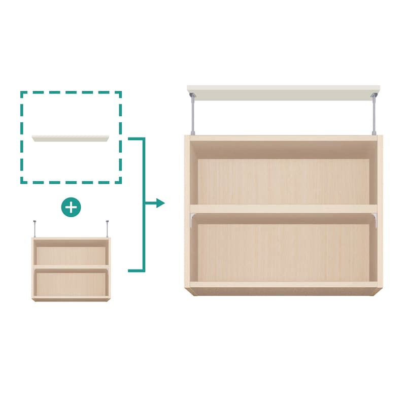 天井突っ張りを強化する突っ張り強化板付き/ライトナチュラル　※仕様のみの参照です。