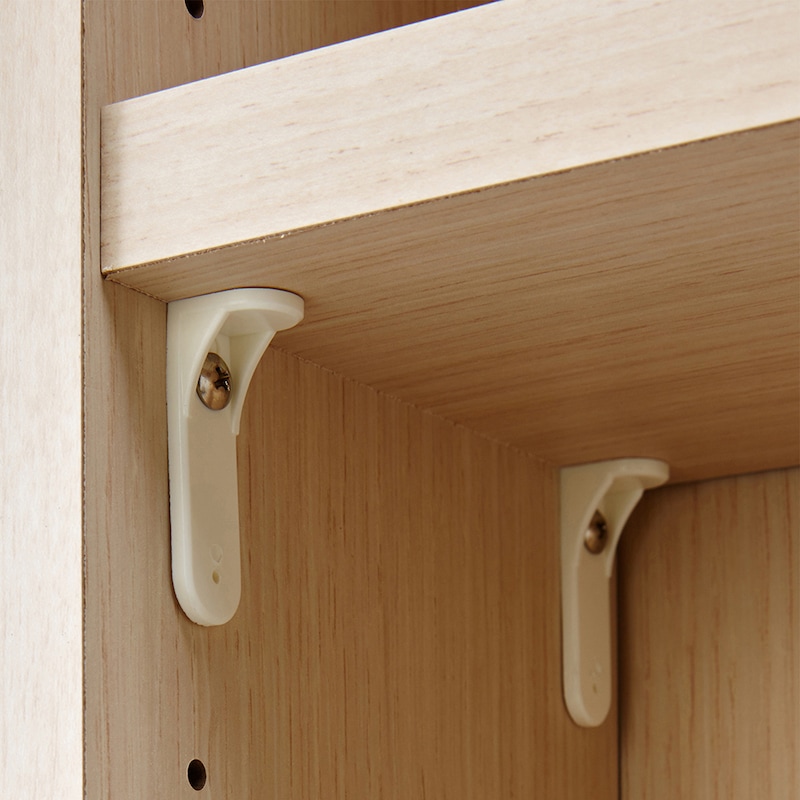 本体の強度と棚板の耐荷重を高めるフリーストップ棚受け/ライトナチュラル　※仕様のみの参照です。