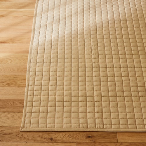 しっかり丈夫な綿ツイルの撥水キルトラグ