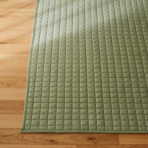 しっかり丈夫な綿ツイルの撥水キルトラグ