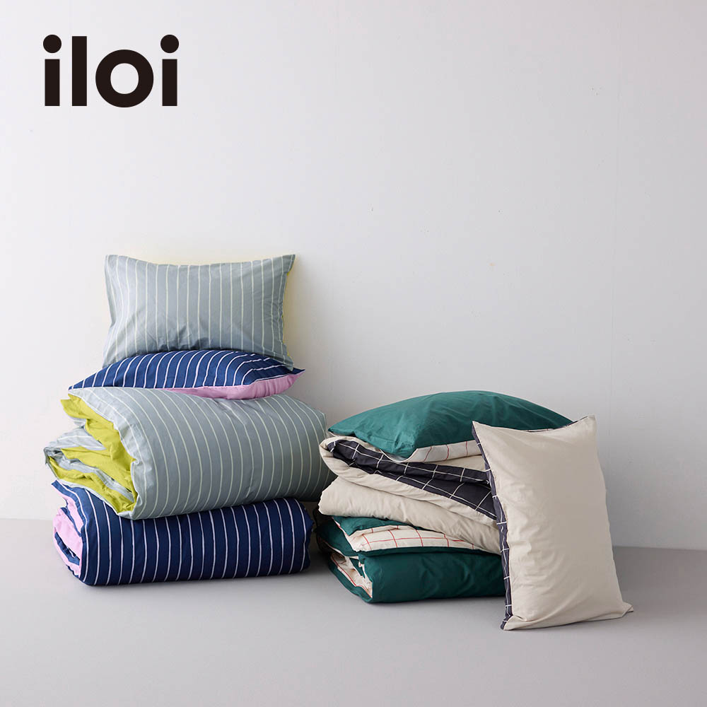 北欧スタイルの綿素材を使った布団カバーセット(3点)