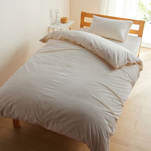 洗いをかけた綿素材の掛け布団カバー