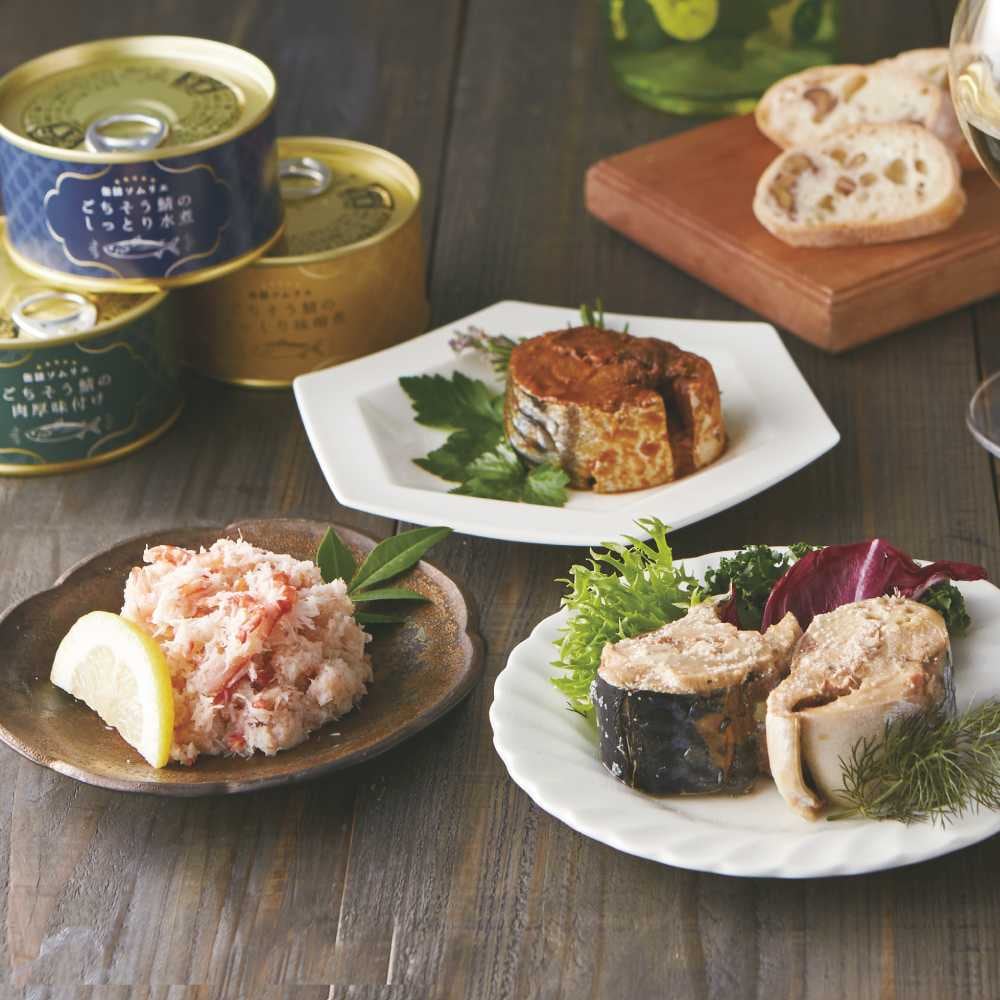 【ベルメゾン】【おとりよせ】 缶詰ソムリエ 紅ズワイガニ脚肉入りほぐし身缶詰セット 【ご注文は1月25日まで】