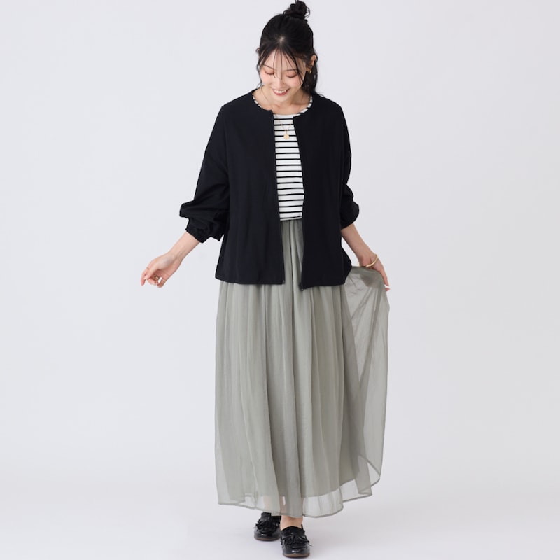 モデル身長167cm／Ｍ～Ｌサイズ着用