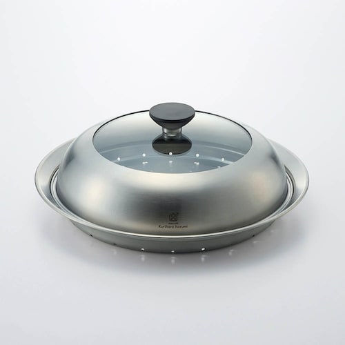 フライパンにのせて、手軽に蒸し料理ができるフライパン用 ドーム型蒸し器