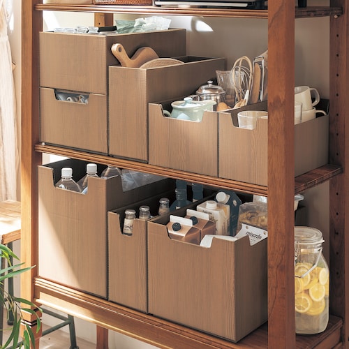 撥水加工で丈夫なのに軽い木目調ボックス