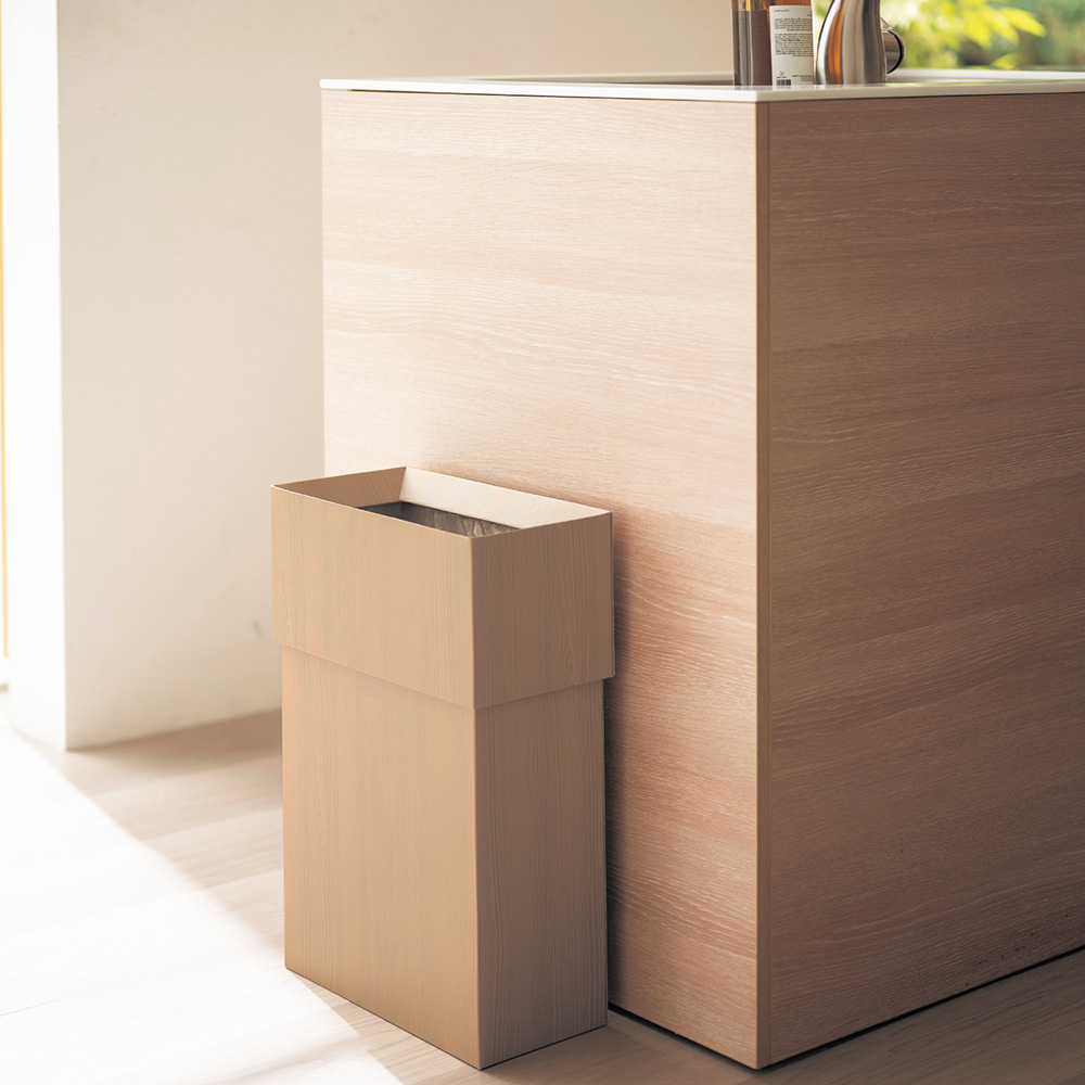 撥水加工でゴミ袋も隠せる木目調角型ゴミ箱 撥水加工でゴミ袋も隠せる木目調角型ゴミ箱
