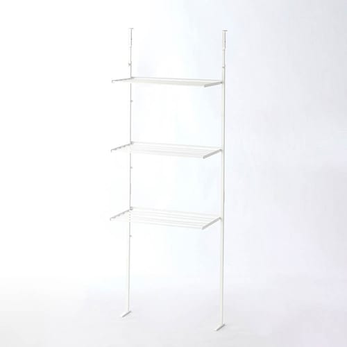 突っ張り折りたたみタオルハンガー物干し