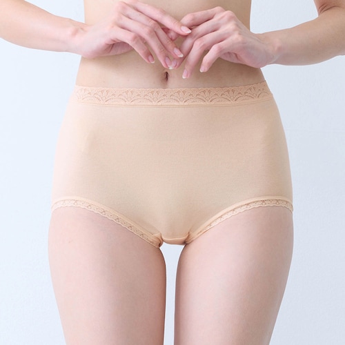 【トリンプ共同企画】とことん国産にこだわった綿混ショーツ（日本製）（脇接ぎ無し）