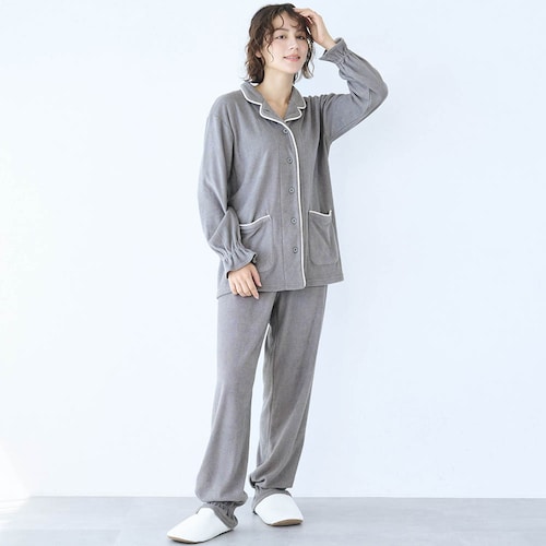 ふんわりタオルのコットン長袖パジャマ【秒速吸水】