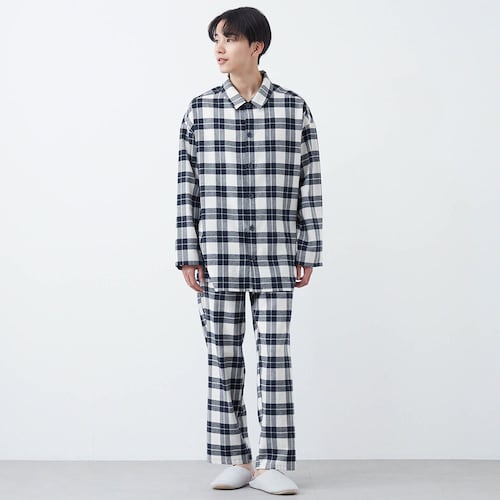 着心地やわらかふんわりコットン起毛パジャマメンズ