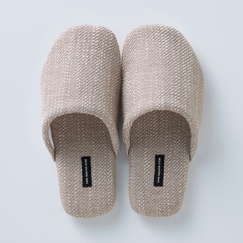 ざっくりした織り感がおしゃれな洗えるソフトスリッパ ＜M～L＞