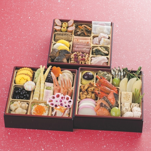 【予約商品】 京都〈京料理 栄寿庵〉和洋おせち三段重