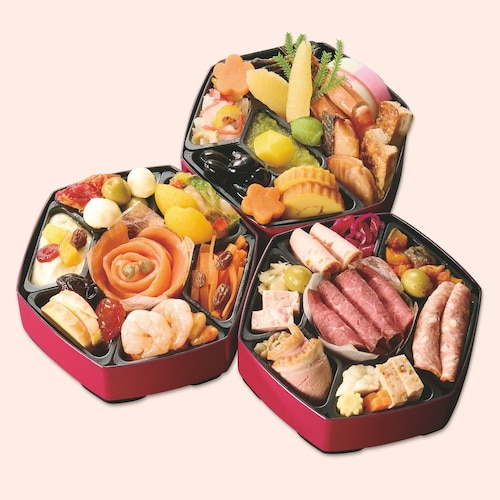 【予約商品】 東京〈銀座 花蝶〉和洋おせち三段重 ほのか